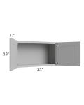 Dove Grey Shaker 33x18 Wall Cabinet