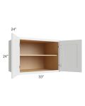 Gramercy White 33x24x24 Wall Cabinet