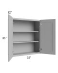 Dove Grey Shaker 33x36 Wall Cabinet