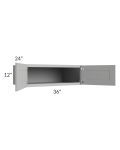 Dove Grey Shaker 36x12x24 Wall Cabinet