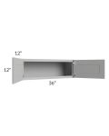 Dove Grey Shaker 36x12 Wall Cabinet