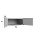 Dove Grey Shaker 36x15x24 Wall Cabinet