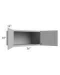 Dove Grey Shaker 36x18x24 Wall Cabinet