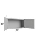 Dove Grey Shaker 36x18 Wall Cabinet