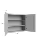 Dove Grey Shaker 36x30 Wall Cabinet