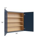 Midtown Blue Shaker 36x36 Wall Cabinet