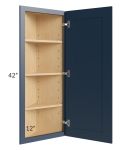 Midtown Blue Shaker 12x42 Wall End Cabinet