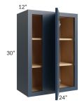 Midtown Blue Shaker 24x30 Blind Corner Wall Cabinet