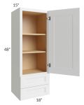 Union White 18x48x15 Wall Cabinet with Drawers