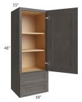 Salem Dark Grey 18x48x15 Wall Cabinet with Drawers