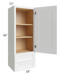 Salem White 18x48x15 Wall Cabinet with Drawers