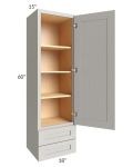 Midtown Light Grey Shaker 18x60x15 Wall Cabinet with Drawers
