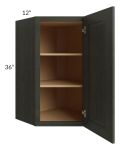 Charlotte Dark Grey 24x36 Wall Diagonal Corner Cabinet