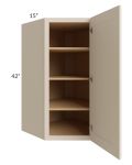 27x42 Diagonal Corner Wall Cabinet