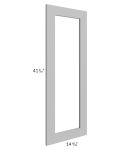 Dove Grey Shaker 27x42x15 Wall Diagonal Corner Glass Door Only with Glass Included