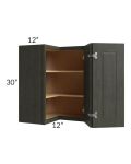 Charlotte Dark Grey 24x30 Easy Reach Corner Wall Cabinet