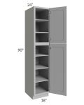 Dove Grey Shaker 18x90 Wall Pantry