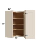 24x36 Square Corner Wall Cabinet