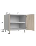 Milan Natural 30" 2-Door Range Top Base Cabinet