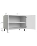 Milan White Matte 36" 2-Door Range Top Base Cabinet