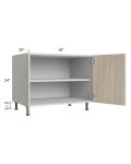 Milan Natural 36" 2-Door Range Top Base Cabinet