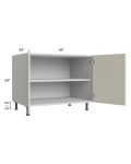 Milan Beige Matte 36" 2-Door Range Top Base Cabinet