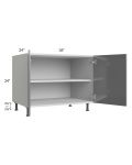 Milan Grey Gloss 36" 2-Door Range Top Base Cabinet