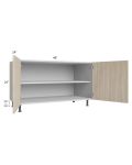Milan Natural 48" 2-Door Range Top Base Cabinet