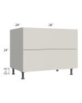 Milan Beige Matte 36" 2-Drawer Range Top Base Cabinet