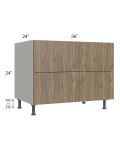 Milan Pecan 36" 2-Drawer Range Top Base Cabinet