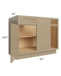 Royal Natural Shaker 45" Blind Base Corner Cabinet
