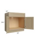 Royal Natural Shaker 33" Sink Base Cabinet