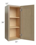 Royal Natural Shaker 15x36 Wall Cabinet