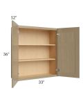 Royal Natural Shaker 33x36 Wall Cabinet