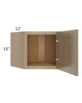 Royal Natural Shaker 24x18 Wall Diagonal Corner Cabinet