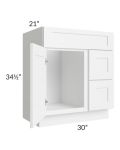 Aspen White Shaker 30" Bathroom Vanity