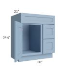 Sky Blue Shaker 30" Bathroom Vanity