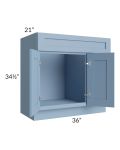 Sky Blue Shaker 36" Bathroom Vanity