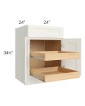Linen Shaker 24" Base Cabinet with 2 Rollout Trays