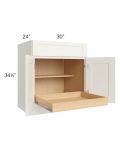 Linen Shaker 30" Base Cabinet with 1 Rollout Tray