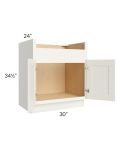 Linen Shaker 30" Farm Sink Base Cabinet