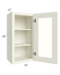 Linen Shaker 15x30 Wall Glass Door Cabinet (Prepped for Glass Doors)