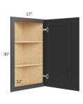 Madison Black Shaker 12x30 Angle Wall Cabinet
