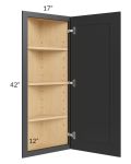 Madison Black Shaker 12x42 Angle Wall Cabinet