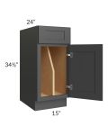 Madison Black Shaker 15" Tray Divider Base Cabinet