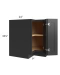 Madison Black Shaker 33" Corner Base Cabinet