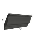 Madison Black Shaker 96" Crown Molding (3" Height)