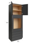 Madison Black Shaker 33x96x24 Oven Cabinet