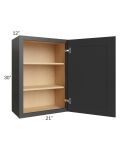 Madison Black Shaker 21x30 Wall Cabinet