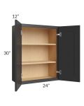 Madison Black Shaker 24x30 Wall Cabinet